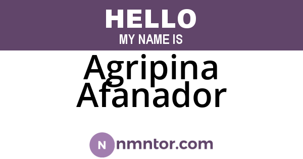 Agripina Afanador