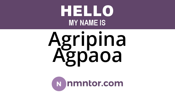 Agripina Agpaoa