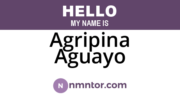 Agripina Aguayo