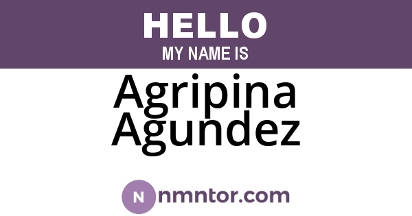 Agripina Agundez