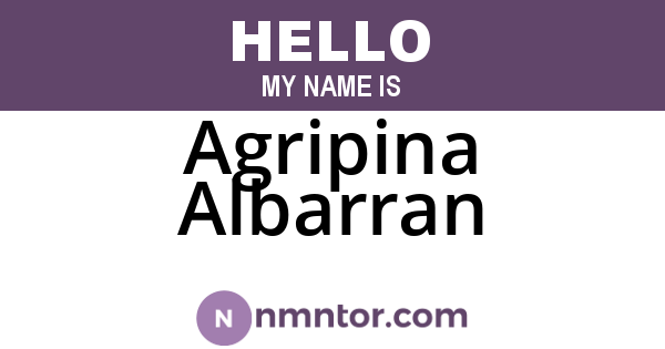 Agripina Albarran