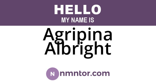 Agripina Albright