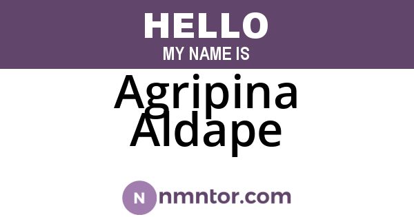 Agripina Aldape