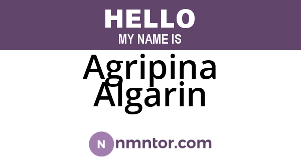 Agripina Algarin