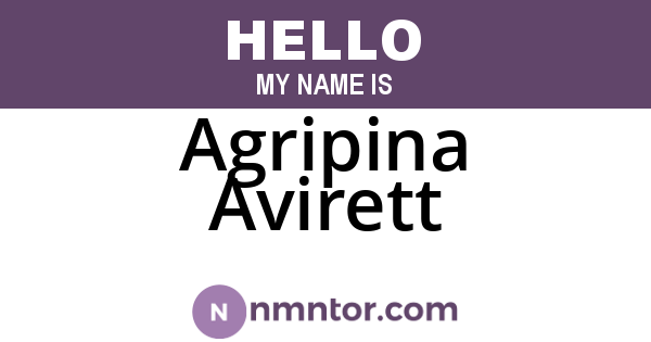 Agripina Avirett