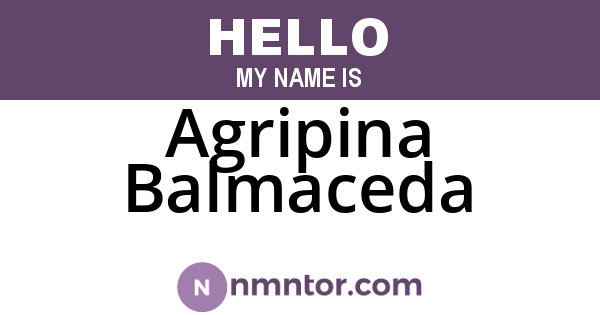 Agripina Balmaceda
