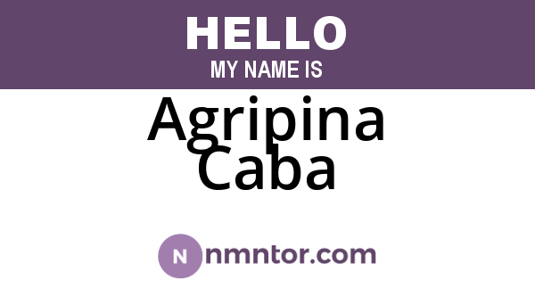 Agripina Caba