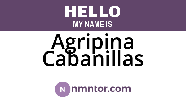 Agripina Cabanillas