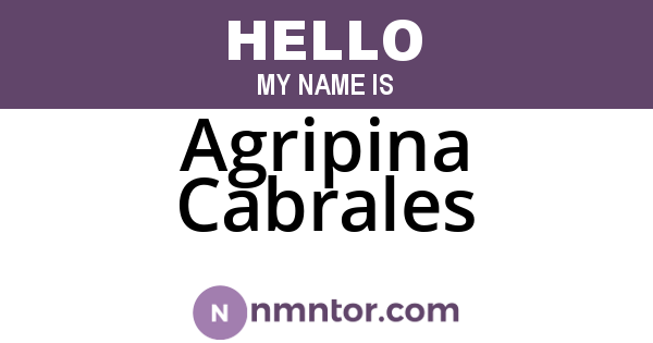 Agripina Cabrales