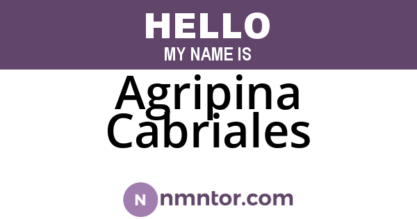 Agripina Cabriales