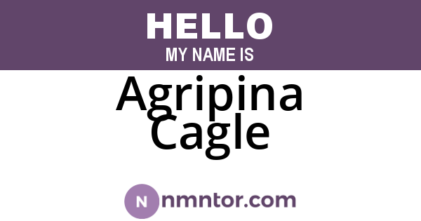 Agripina Cagle