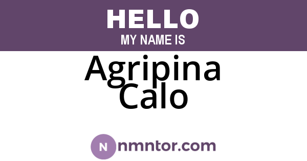 Agripina Calo