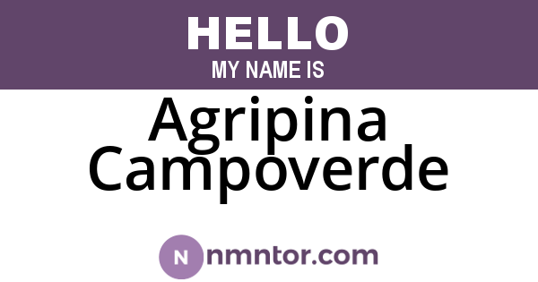 Agripina Campoverde