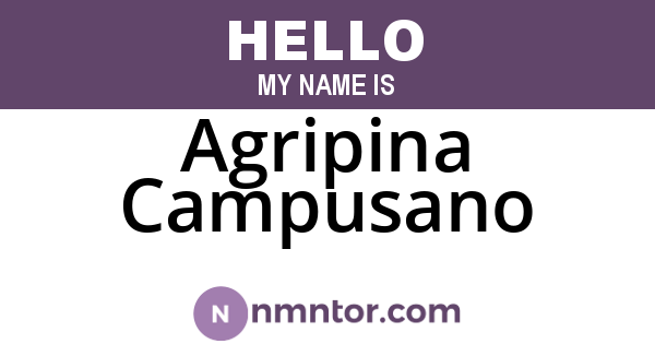 Agripina Campusano