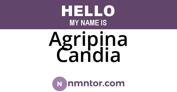 Agripina Candia