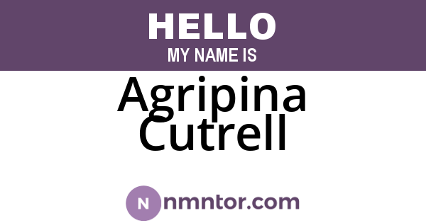 Agripina Cutrell