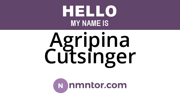 Agripina Cutsinger