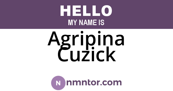 Agripina Cuzick
