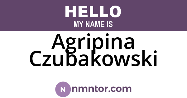 Agripina Czubakowski