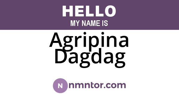 Agripina Dagdag