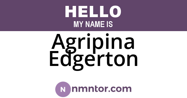 Agripina Edgerton