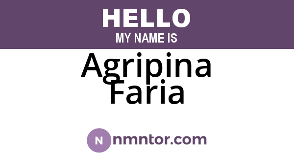 Agripina Faria