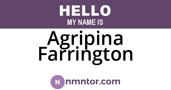 Agripina Farrington