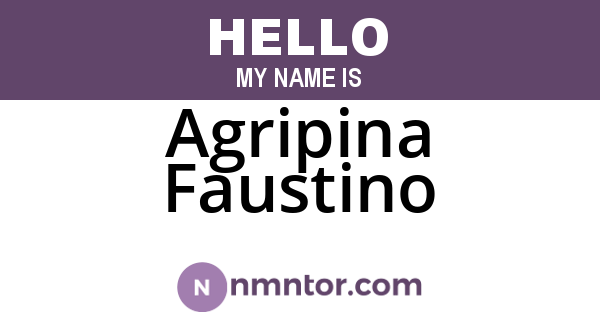 Agripina Faustino