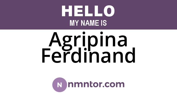 Agripina Ferdinand