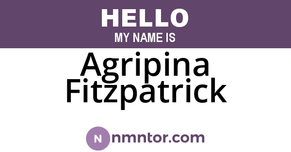 Agripina Fitzpatrick