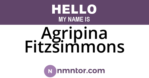 Agripina Fitzsimmons