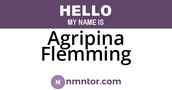 Agripina Flemming