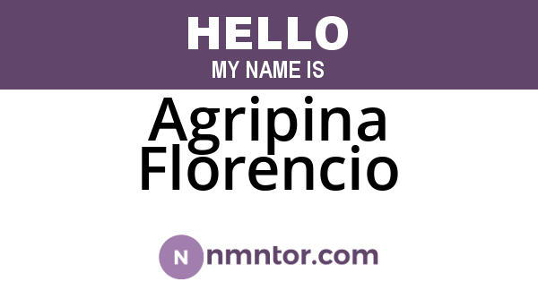 Agripina Florencio
