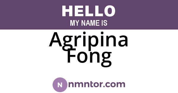 Agripina Fong
