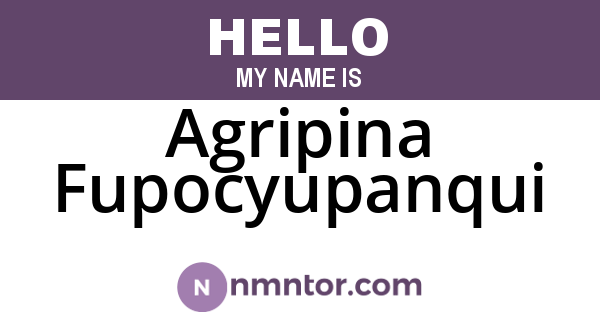 Agripina Fupocyupanqui