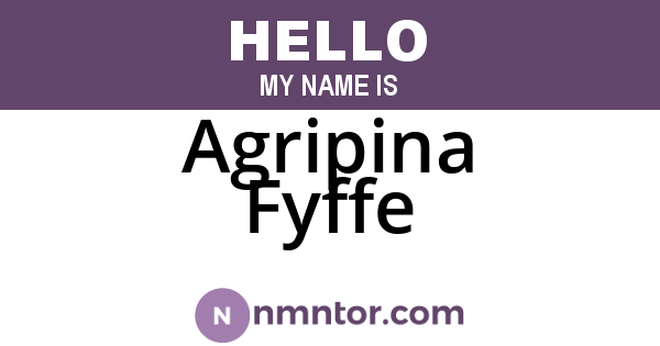 Agripina Fyffe
