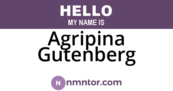 Agripina Gutenberg