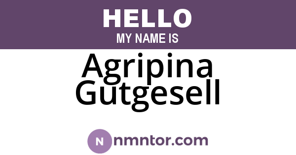 Agripina Gutgesell