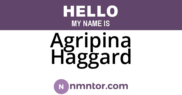 Agripina Haggard