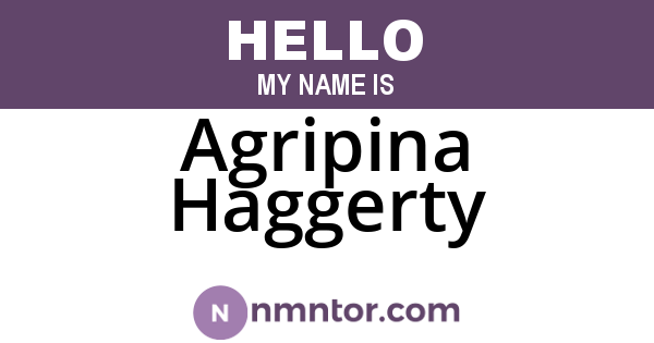 Agripina Haggerty