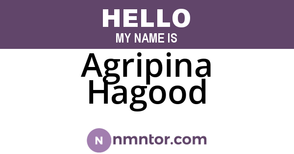 Agripina Hagood