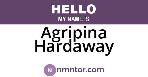 Agripina Hardaway