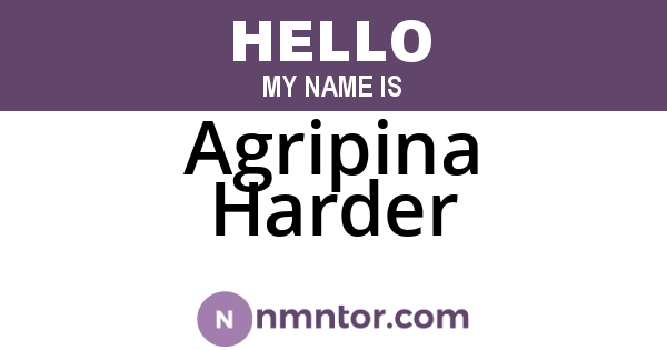 Agripina Harder