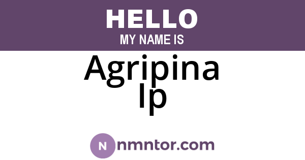 Agripina Ip