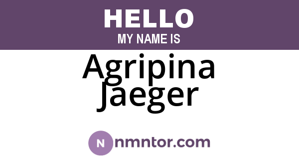 Agripina Jaeger