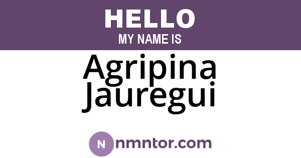 Agripina Jauregui