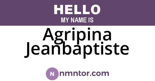 Agripina Jeanbaptiste