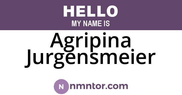 Agripina Jurgensmeier