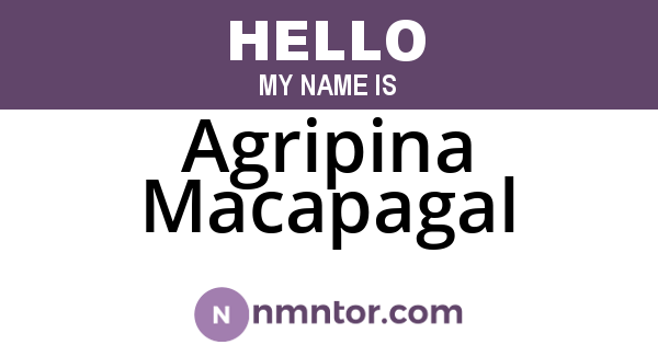 Agripina Macapagal