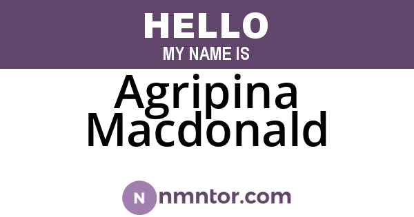 Agripina Macdonald